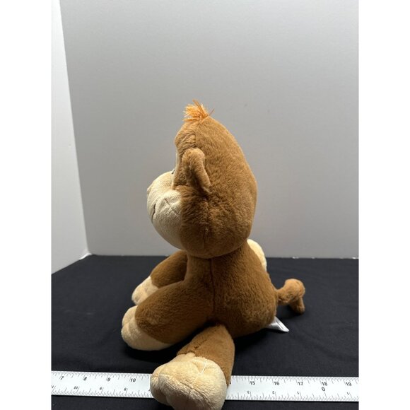 Fiesta Happy Kritters 10" Sitting Monkey Plush Toy With Embroidered Eyes - Picture 5 of 8